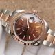 Copy Rolex Datejust II Oyster 41MM 2-Tone Rose Gold Stick Markers Fluted Bezel Brown Dial Watch (4)_th.jpg